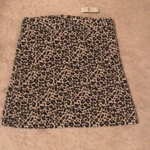Loft Petites Leopard Print above knee skirt NWT